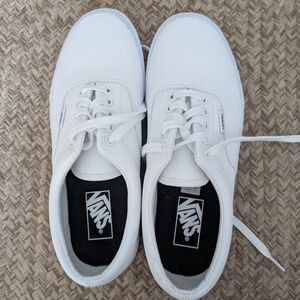 Vans White Lace-Up Sneakers